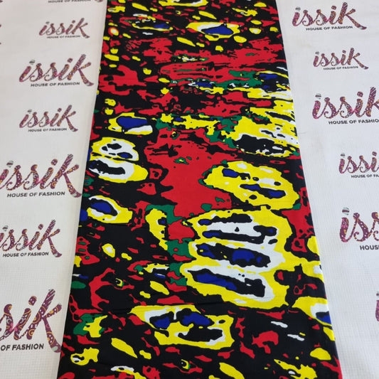 Black & Red Ankara Fabric - House of Prints