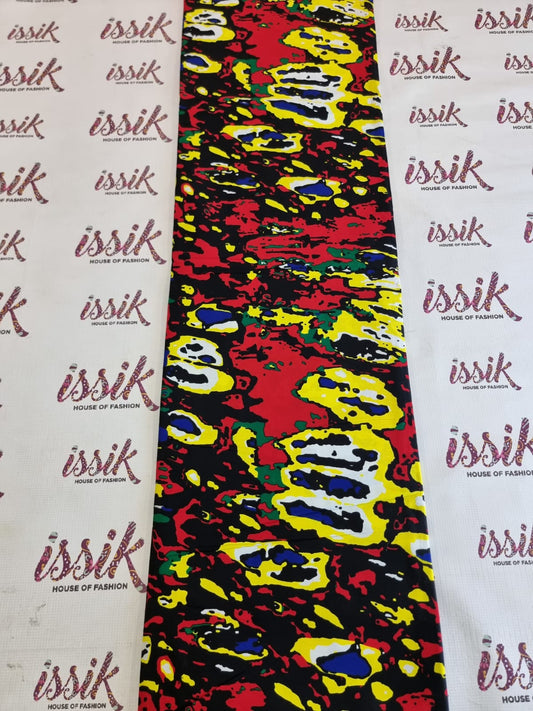 Black & Red Ankara Fabric - House of Prints