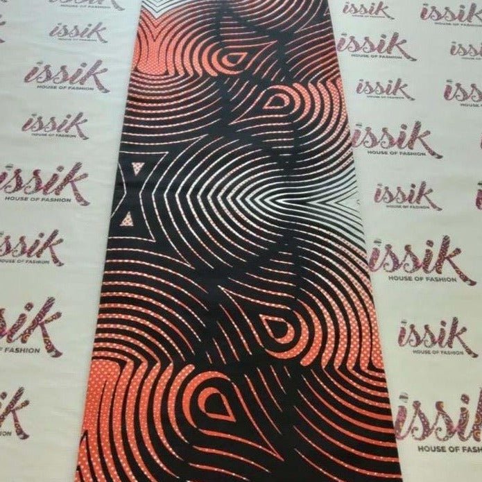 Black, Red & White Daviva Ankara Fabric - akpy1080 - House of Prints