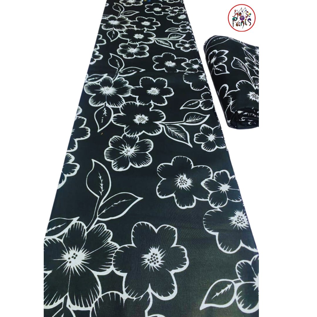 Black & White Ankara Fabric - House of Prints