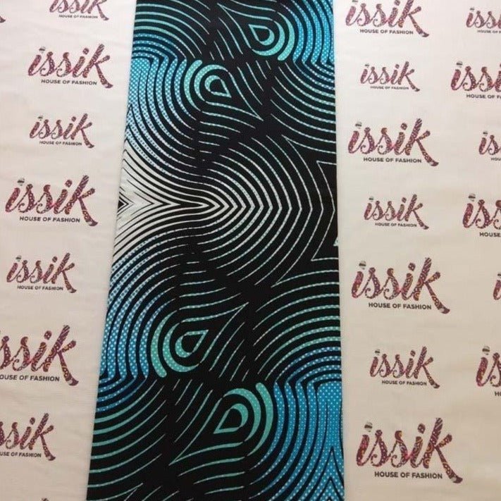 Blue and Black Ankara - akpy1081 - House of Prints