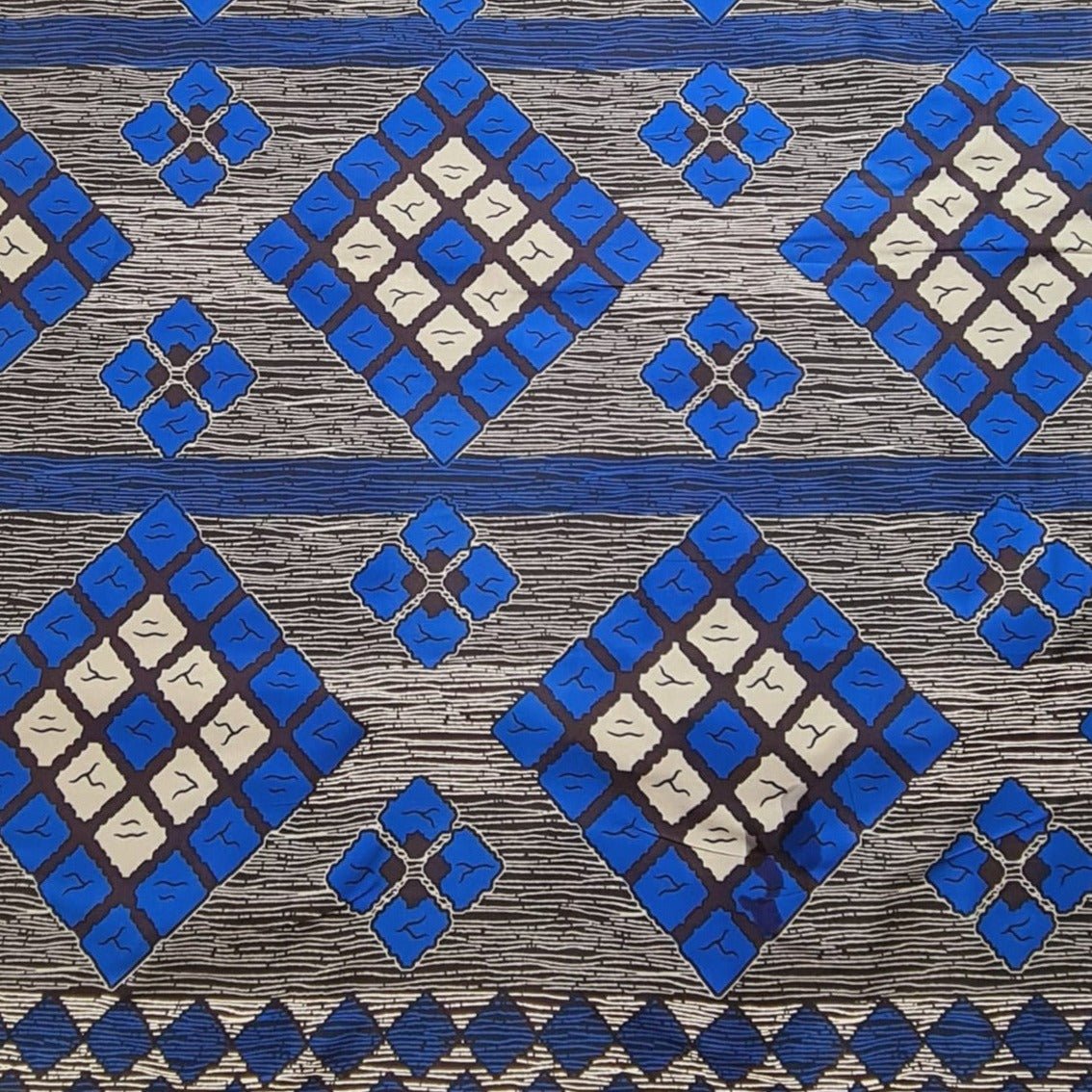 Blue and Grey Ankara Fabric - ak40177 - House of Prints