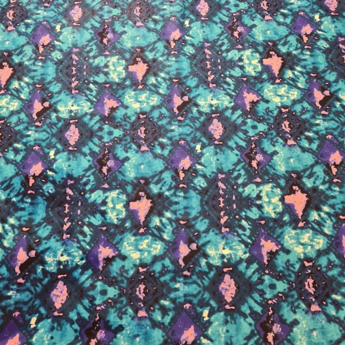 Blue and Pink Ankara Fabric - ak290214 - House of Prints