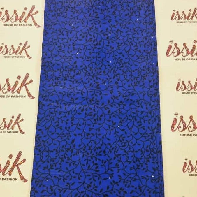Blue & Black African Print Fabric Mix n Match - akpy5032 - House of Prints