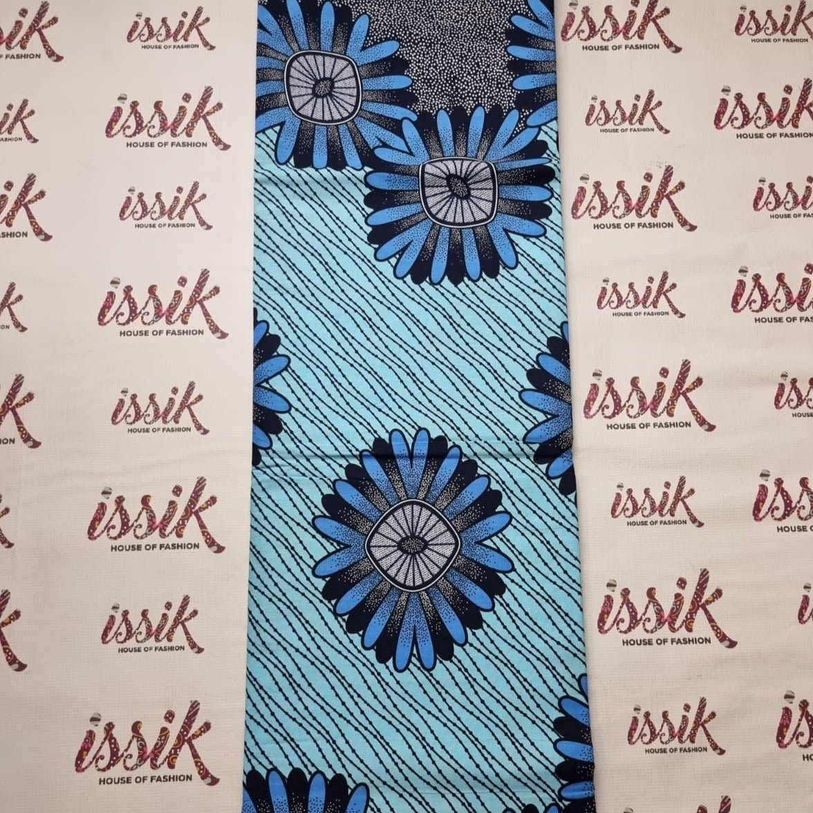 Blue & Black Ankara Fabric - issak40105 - House of Prints