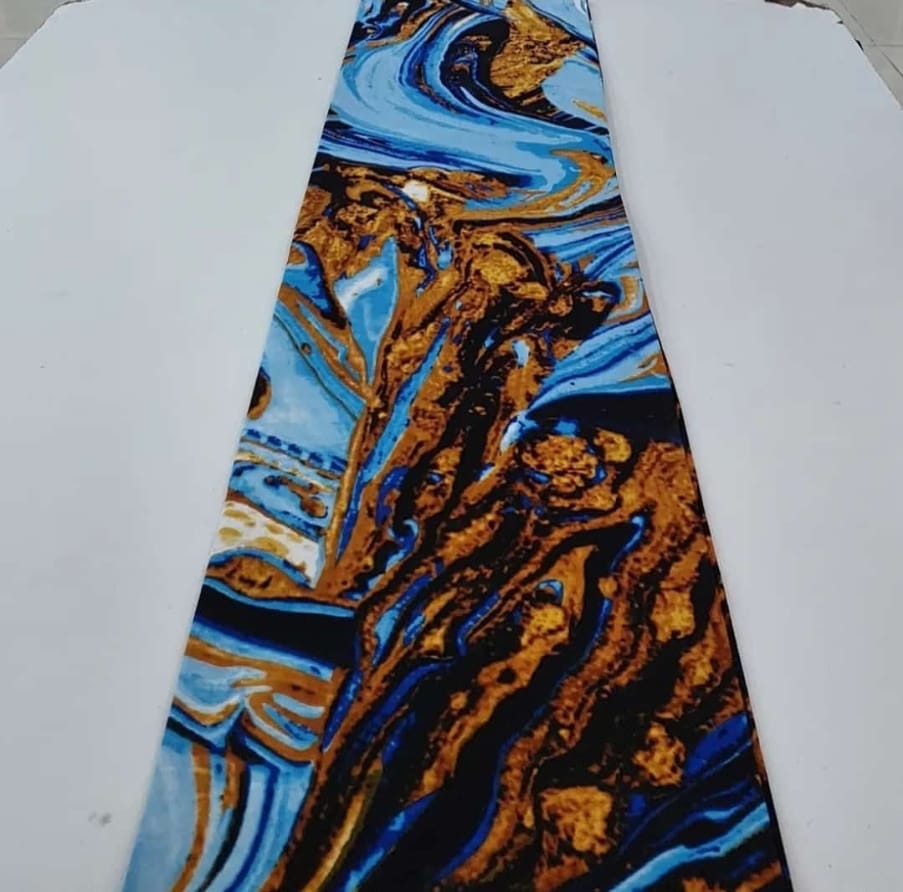 Blue & Brown Ankara Fabric - House of Prints