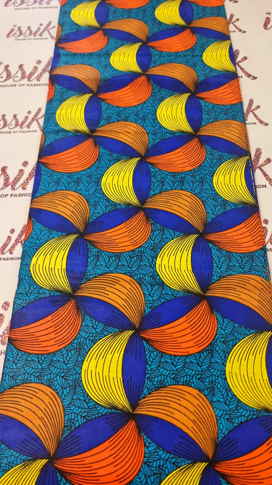 Blue & Multicolour African Print Fabric - House of Prints