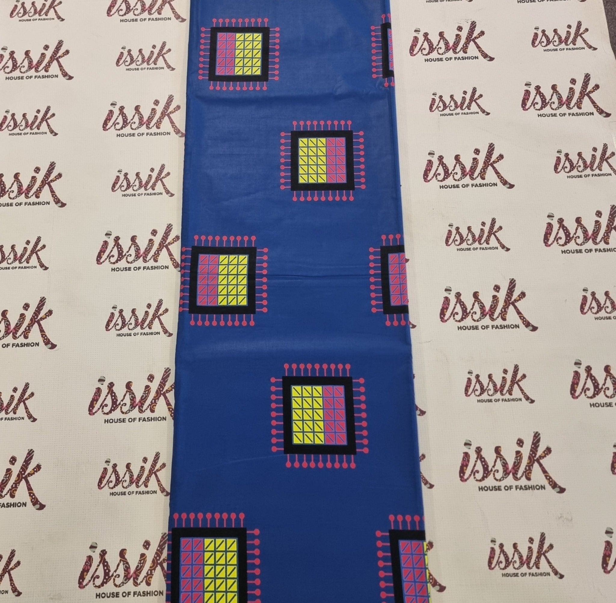 Blue, Pink & Yellow Ankara Fabric - ak40196 - House of Prints