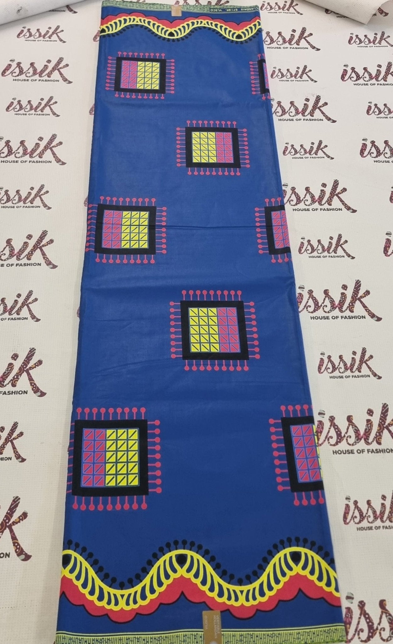 Blue, Pink & Yellow Ankara Fabric - ak40196 - House of Prints