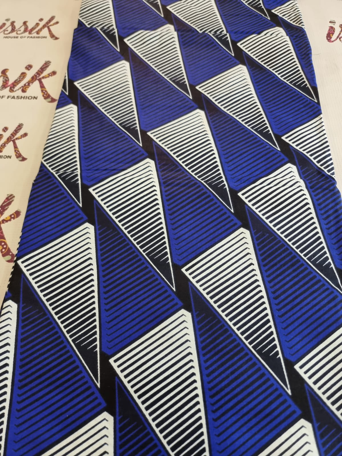 Blue & White Ankara Fabric - House of Prints