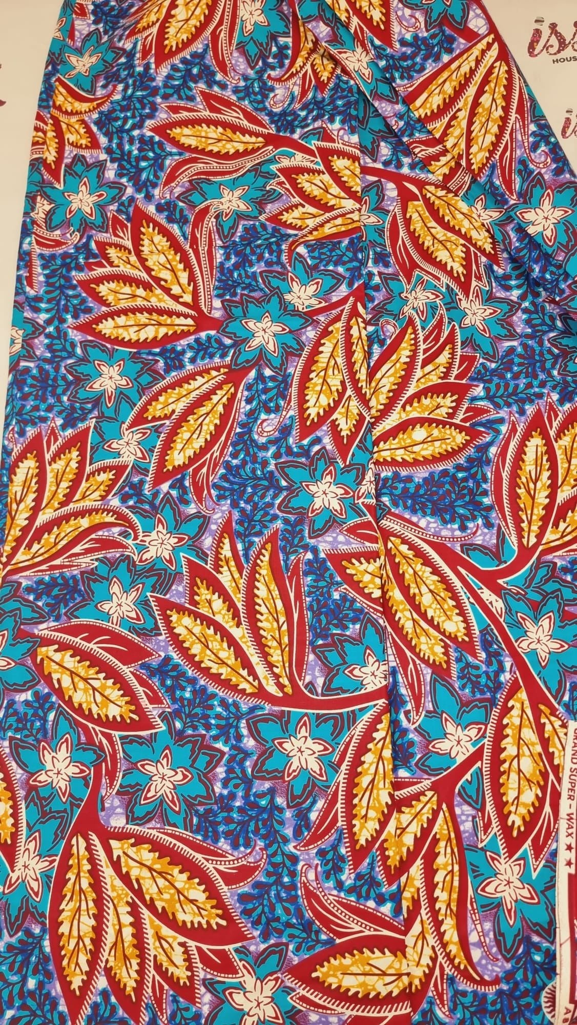 Blue, Yellow & Red Ankara - ak40202 - House of Prints