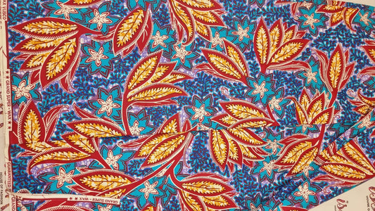 Blue, Yellow & Red Ankara - ak40202 - House of Prints