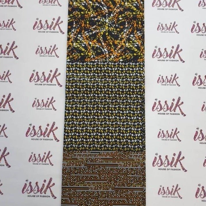 Brown and Yellow Ankara Fabric - ak8049 - House of Prints