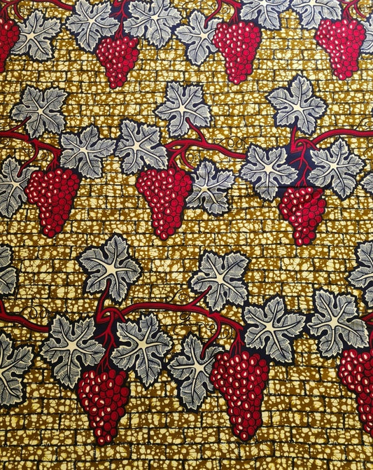 Brown Ankara Fabric - akpy8085 - House of Prints