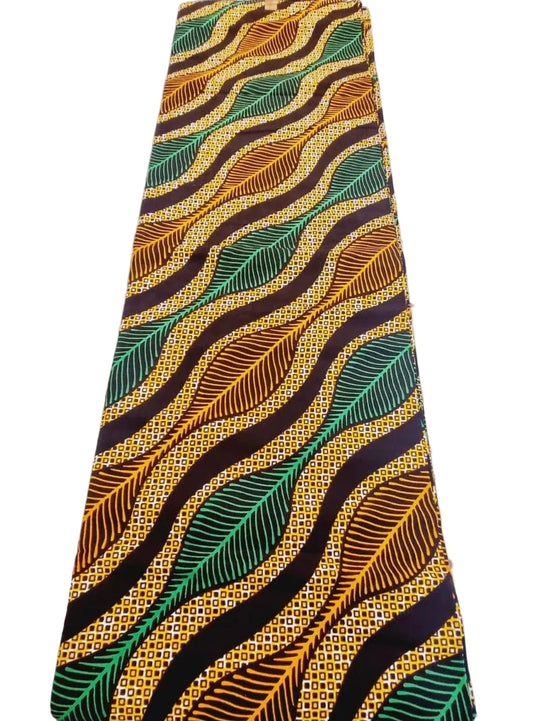 Brown & Multi African Print Fabric - House of Prints