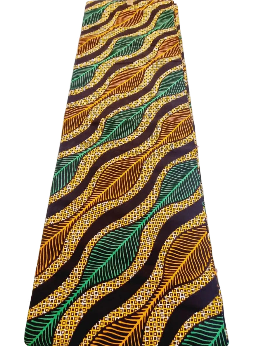 Brown & Multi African Print Fabric - House of Prints
