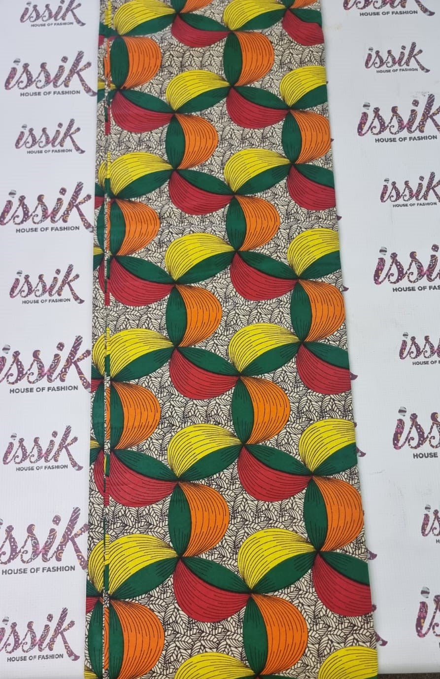 Brown & Multicolour African Print Fabric - House of Prints
