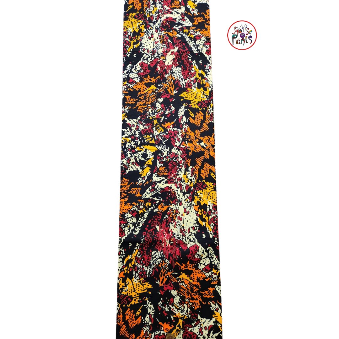 Brown & Multicolour African Print Fabric - House of Prints