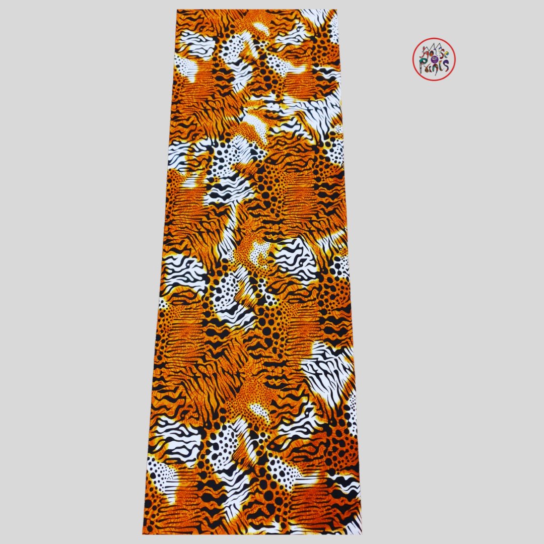 Brown & White Pattern African Print - House of Prints