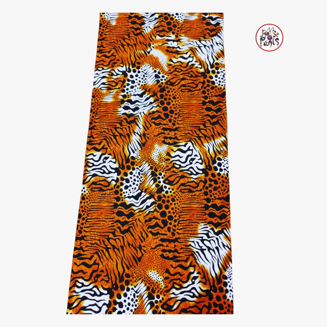 Brown & White Pattern African Print - House of Prints
