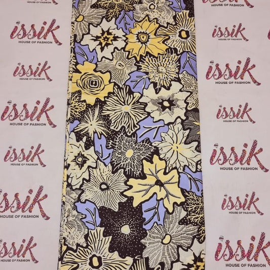 Cream & Brown Embellished Gold Ankara - akgld038 - House of Prints