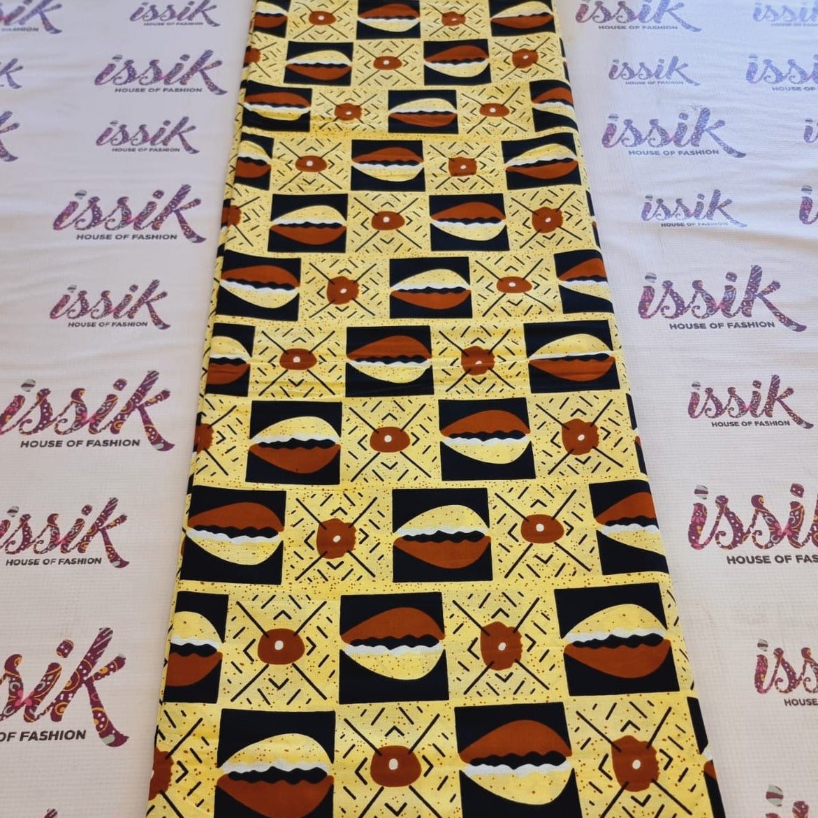 Cream & Brown Mud Cloth inspired Ankara fabric - ak15062 - House of Prints