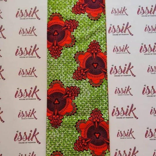Green and Orange Ankara Fabric - akpy6073 - House of Prints