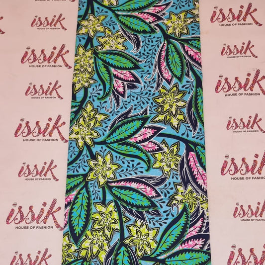 Green & Multi Embellished Gold Ankara - akgld035 - House of Prints