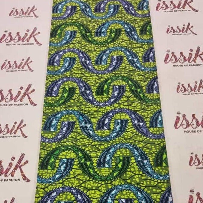 Green & Purple African Print Fabric - ak6136 - House of Prints