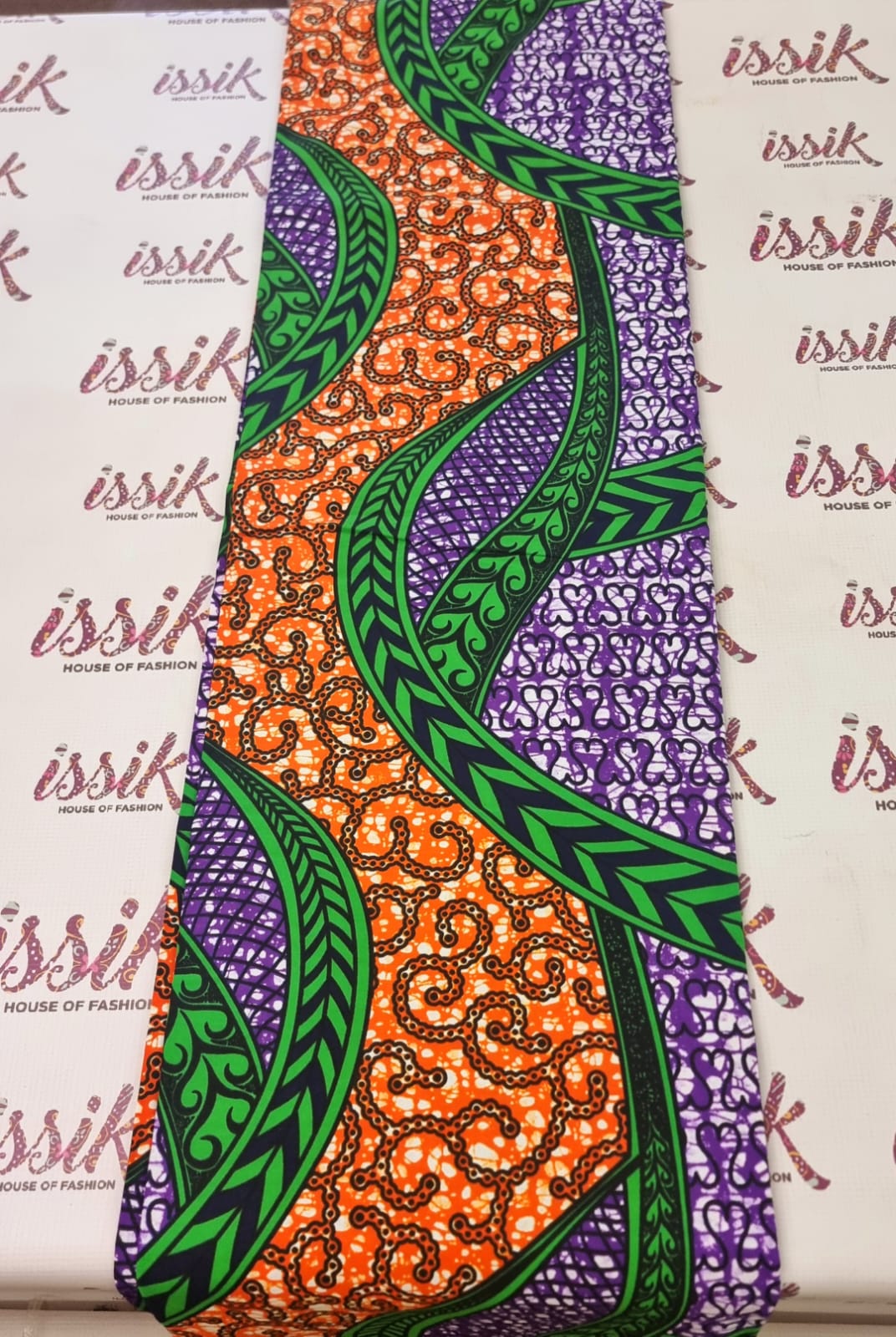 Green, Purple & Orange Ankara Fabric - House of Prints