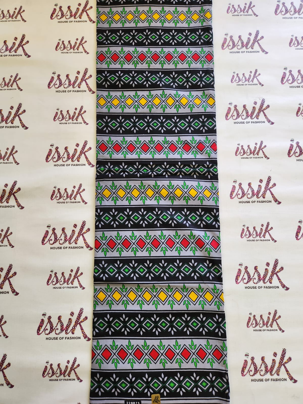 Grey & Multicolour African Print Fabric - House of Prints