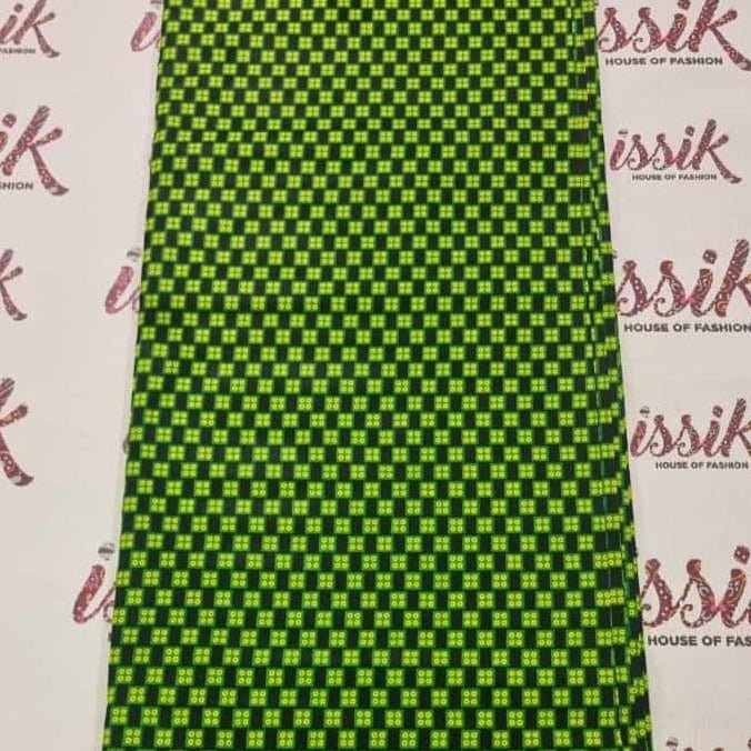 Lemon Green & Black African Print Fabric Mix n Match - akpy6125 - House of Prints