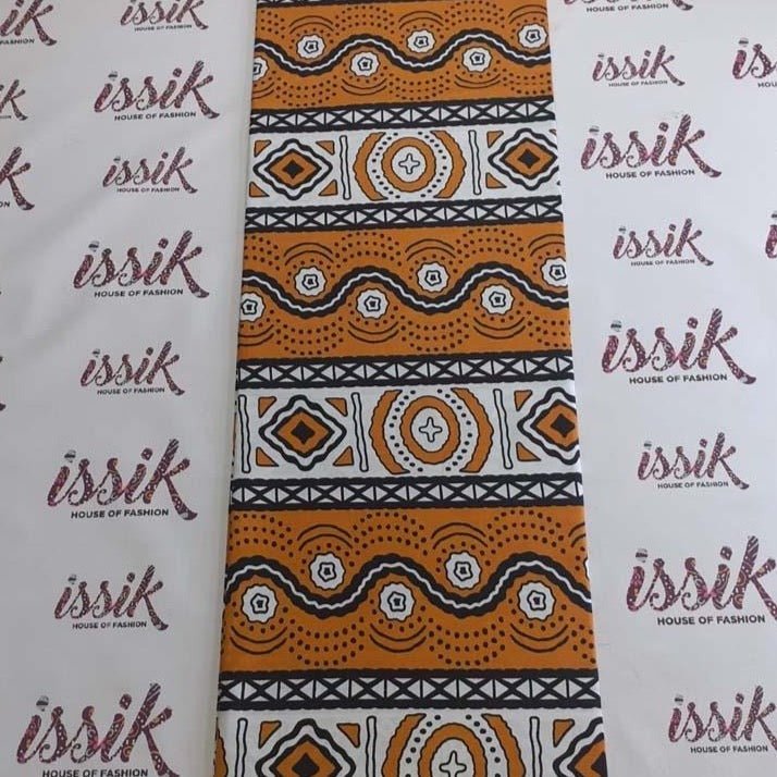 Light Brown & Cream Ankara Fabric - House of Prints