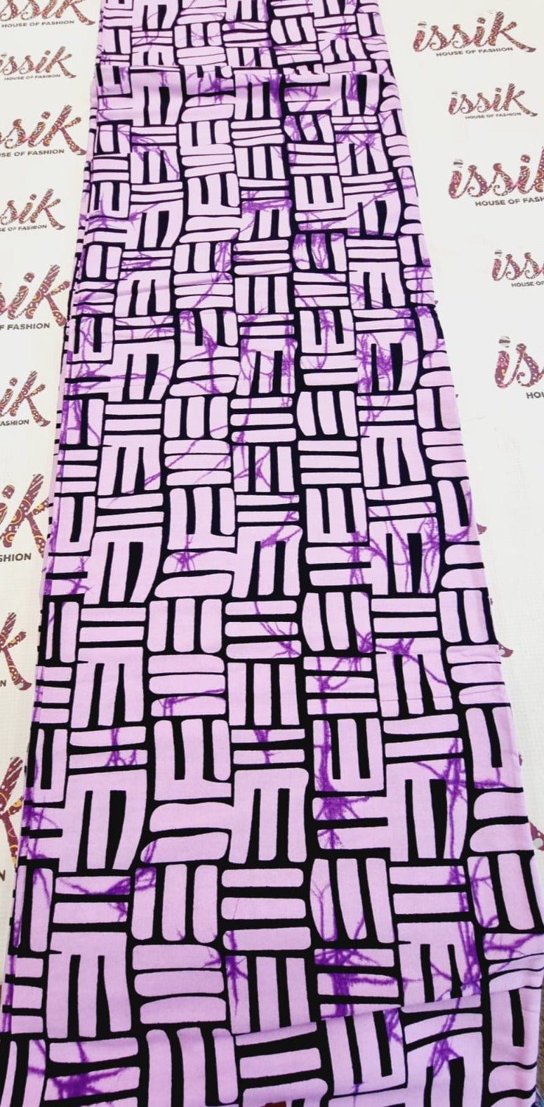 Lilac & Black African Print Fabric - House of Prints
