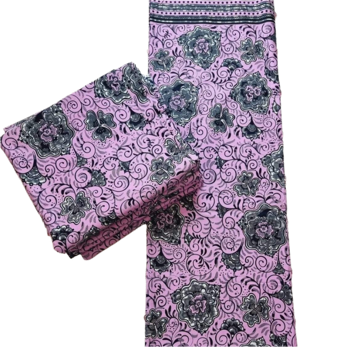 Lilac & Grey Ankara Fabric - ak1914 - House of Prints