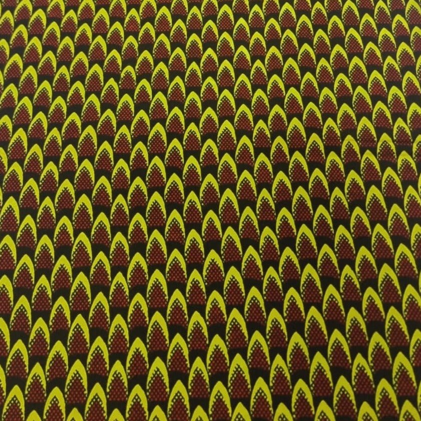 Lime Green & Burgundy African Print Fabric Mix n Match - akpy6127 - House of Prints