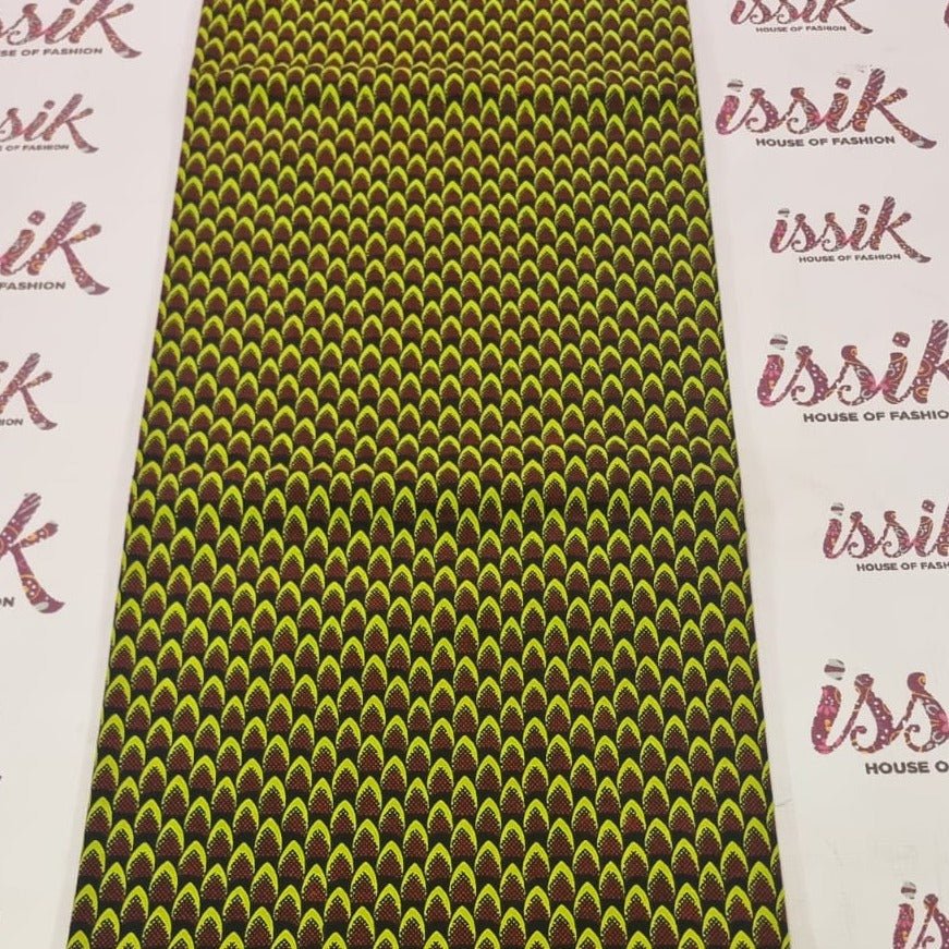 Lime Green & Burgundy African Print Fabric Mix n Match - akpy6127 - House of Prints