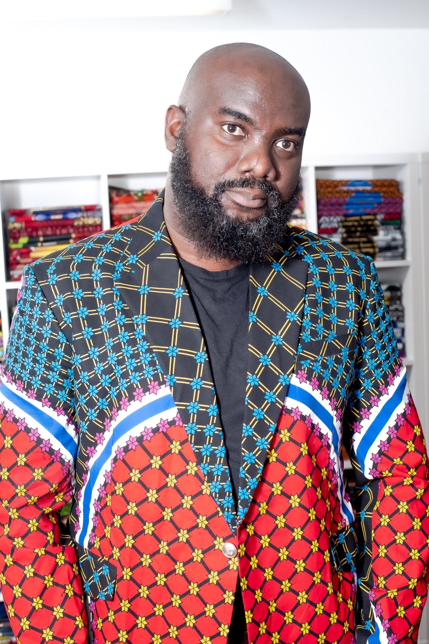 Multicolour African Print Blazer - mrtwb019 - House of Prints