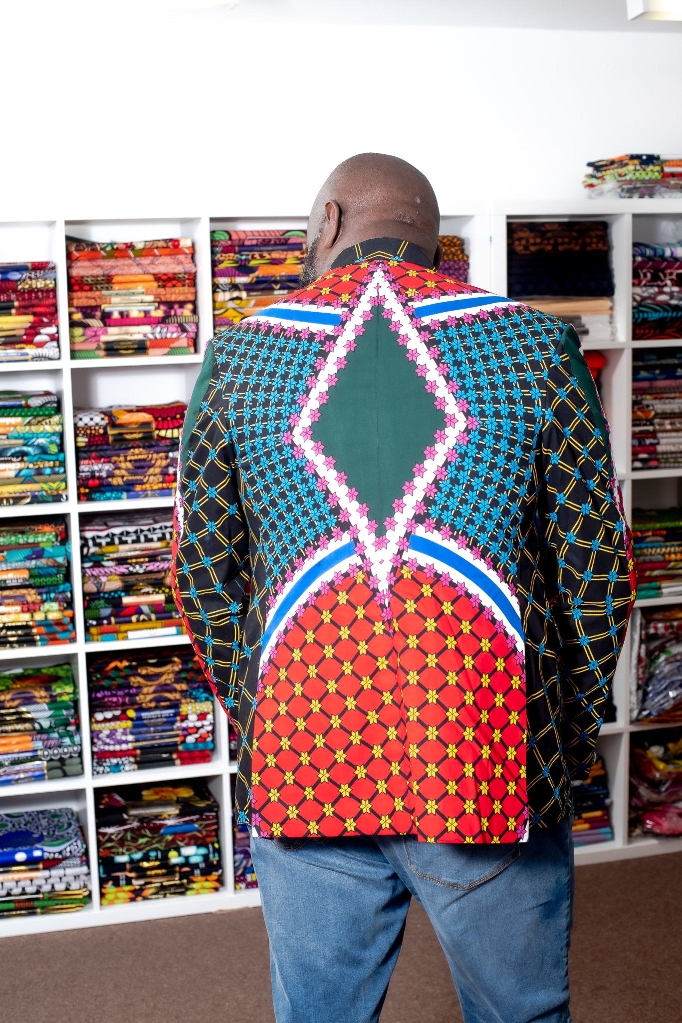 Multicolour African Print Blazer - mrtwb019 - House of Prints