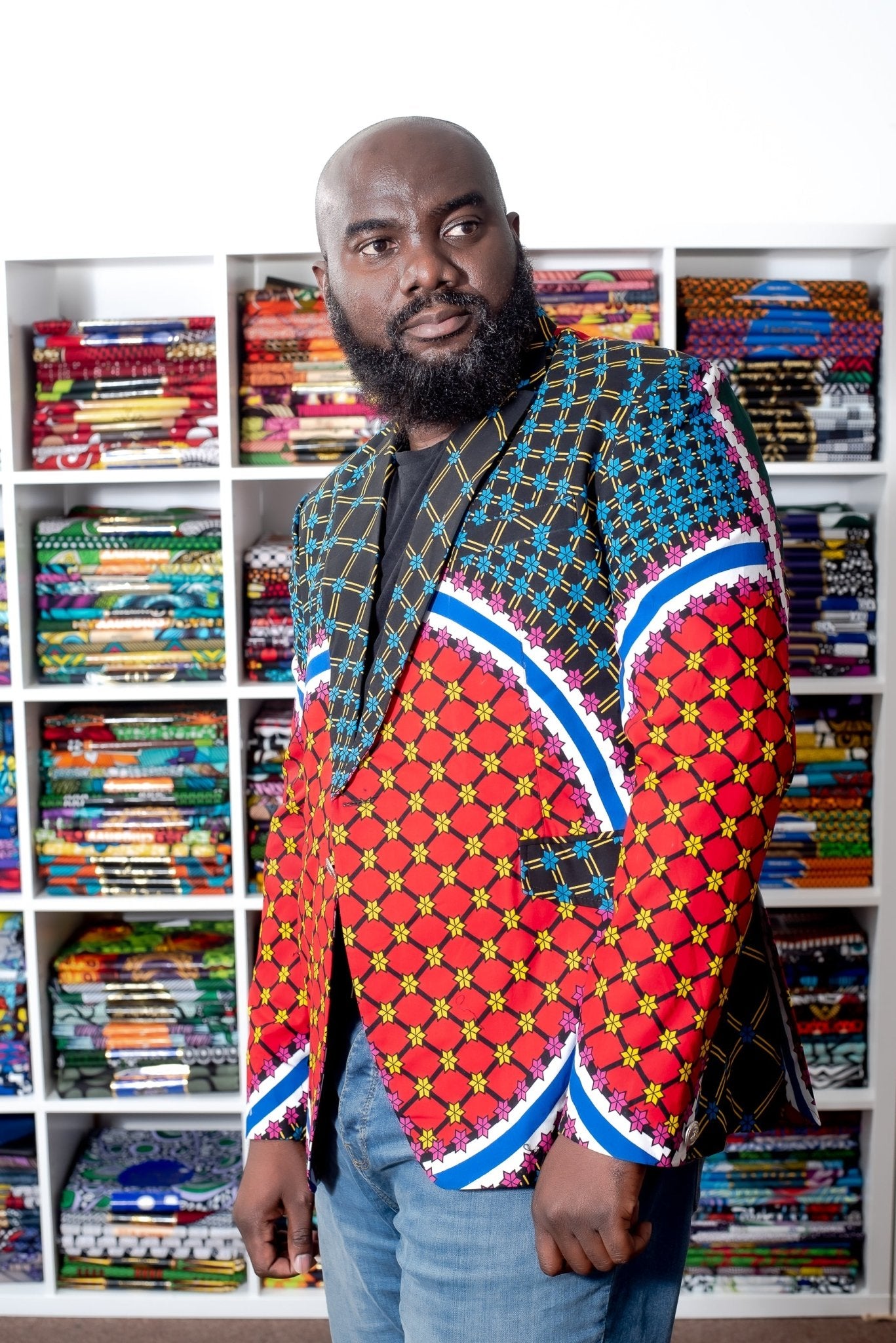 Multicolour African Print Blazer - mrtwb019 - House of Prints