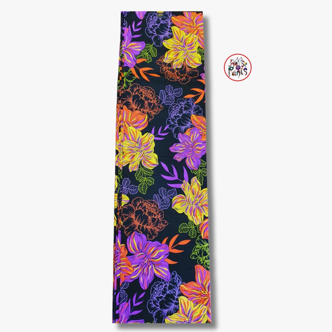 Multicolour Hibiscus Ankara Fabric - House of Prints