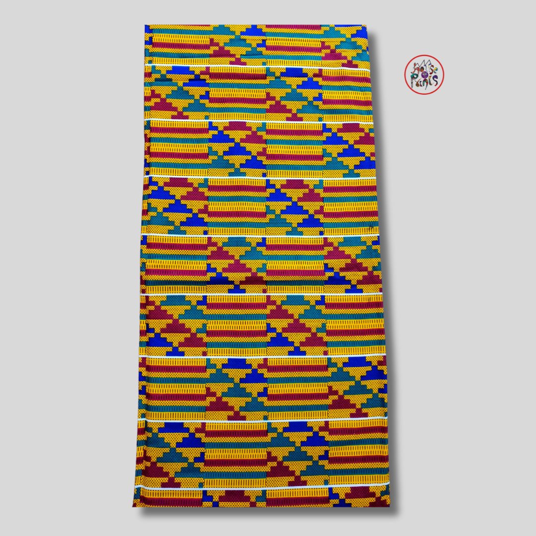 Multicolour Kente Tribal Ankara Fabric - House of Prints