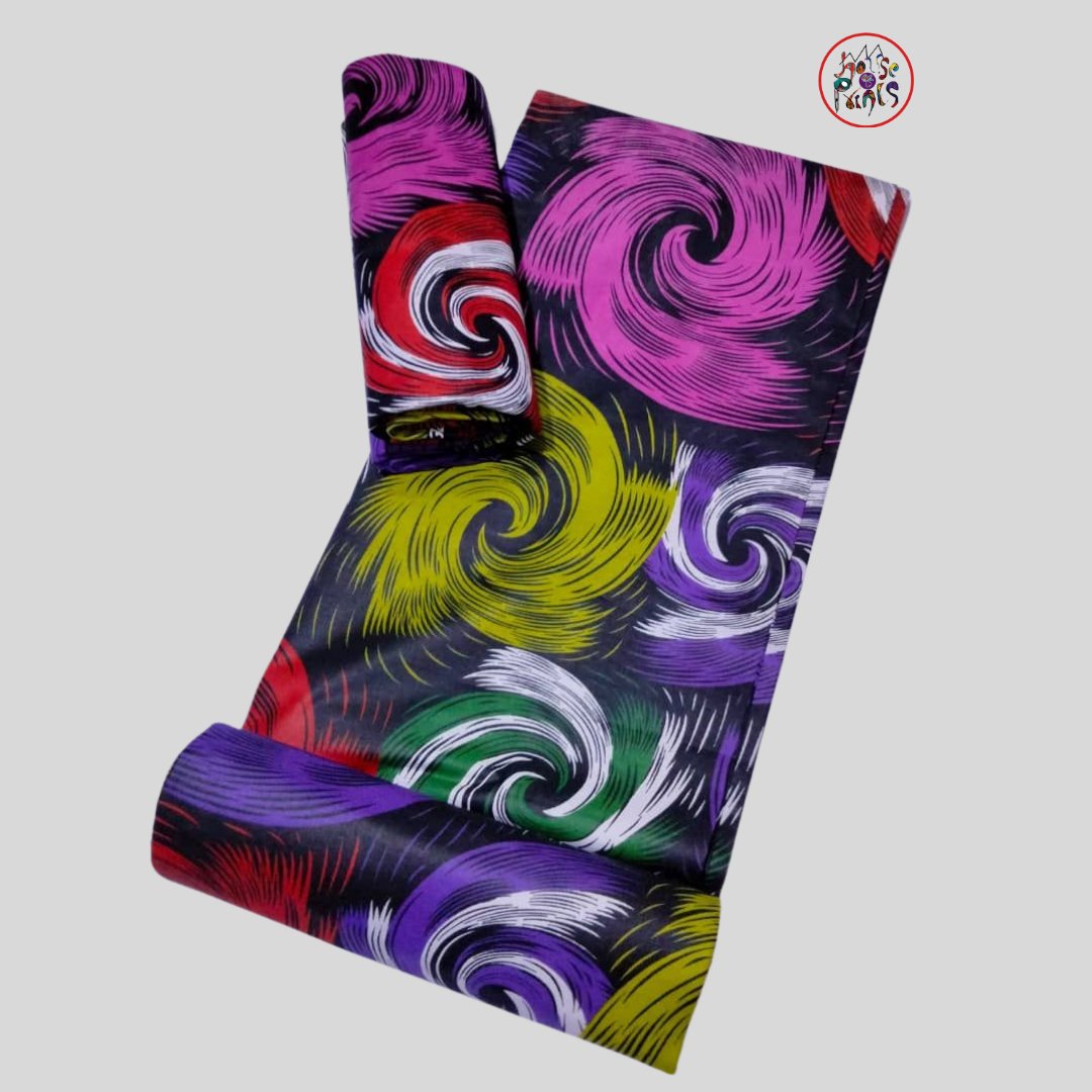 Multicolour swirl Ankara fabrics - House of Prints