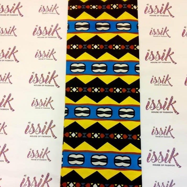 Multicoloured Angola Print Fabric - akpy12031 - House of Prints
