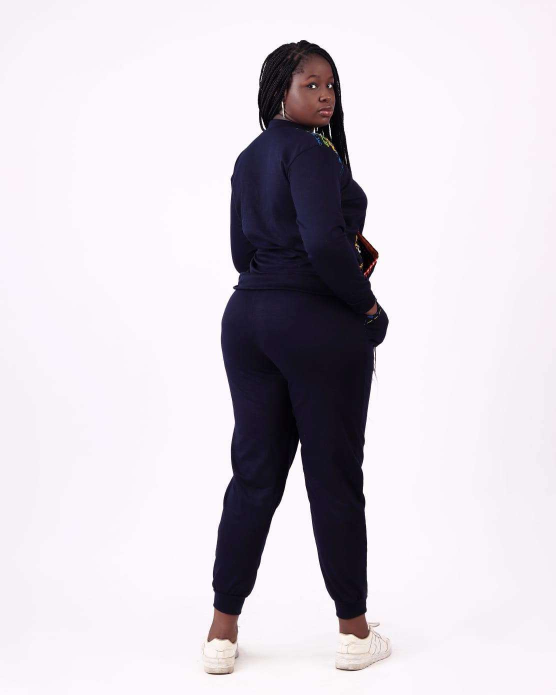 Navy Blue Women's Tracksuit - aw005 - House of Prints