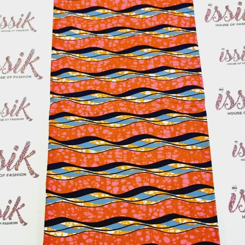 Orange African Print Fabric - House of Prints