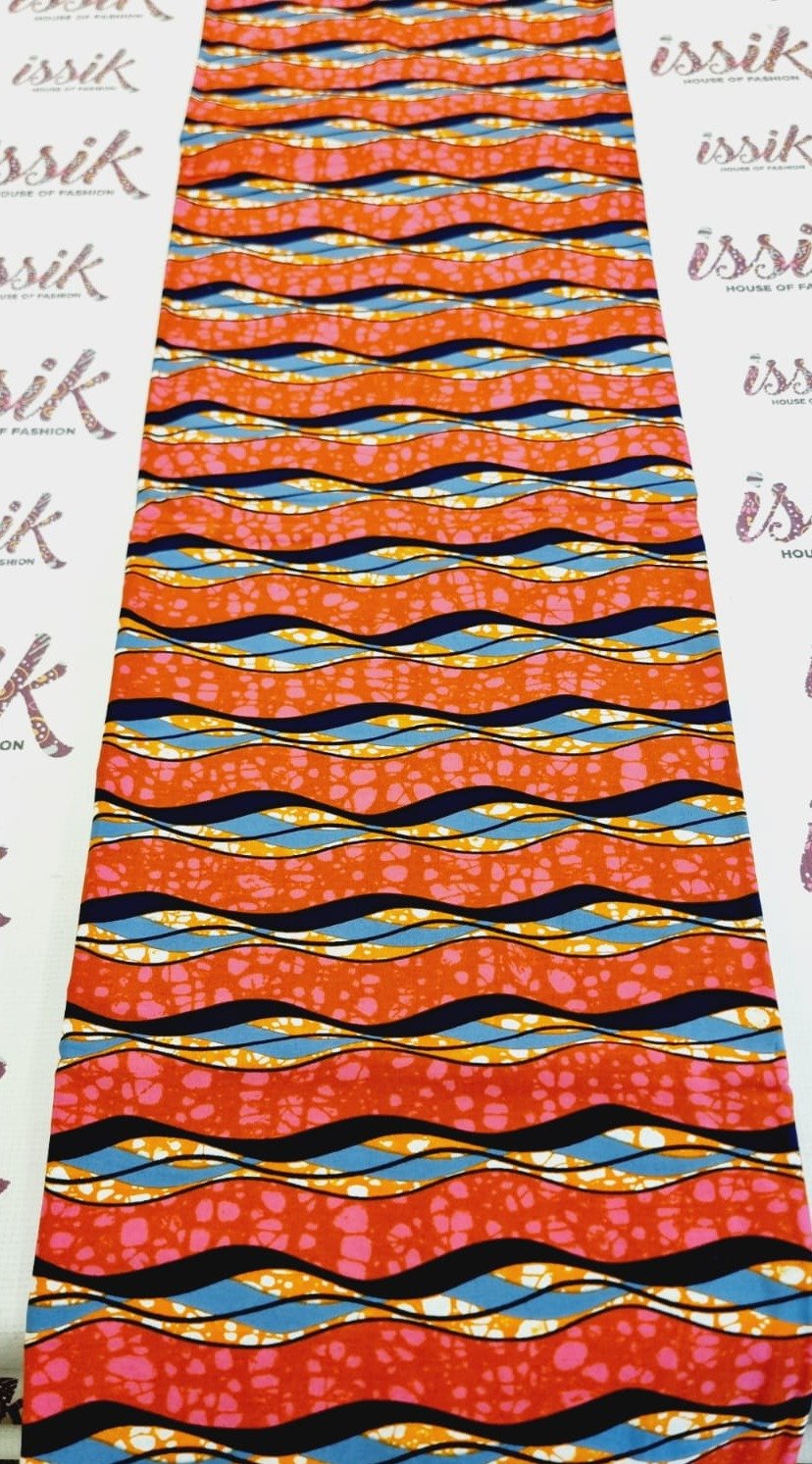 Orange African Print Fabric - House of Prints