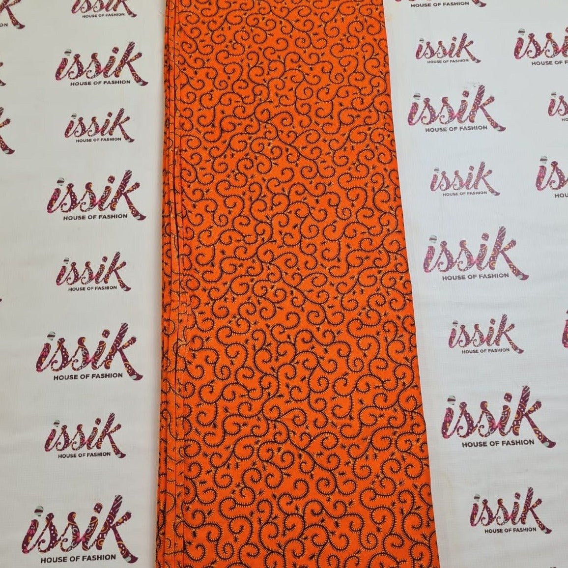 Orange and Black Ankara Fabric - akpy11027 - House of Prints