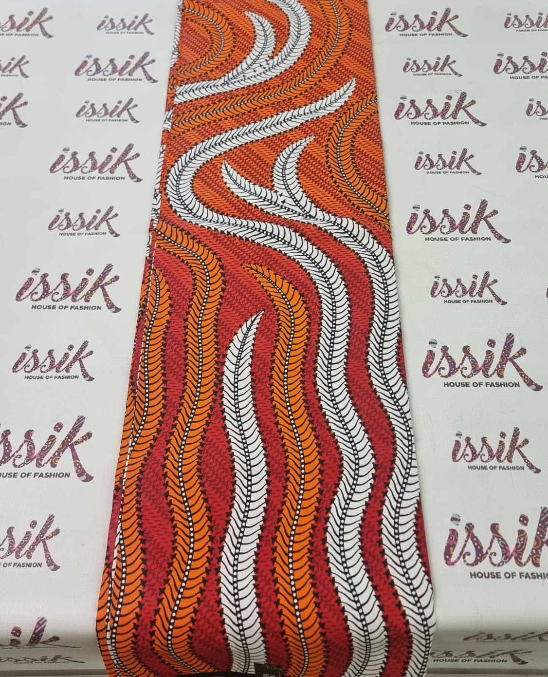 Orange & Red African Print Fabric - House of Prints