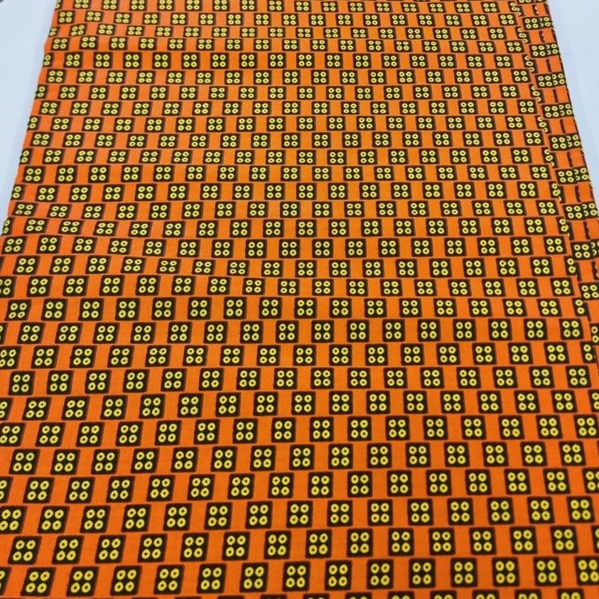 Orange & Yellow African Print Fabric Mix n Match - akpy11031 - House of Prints